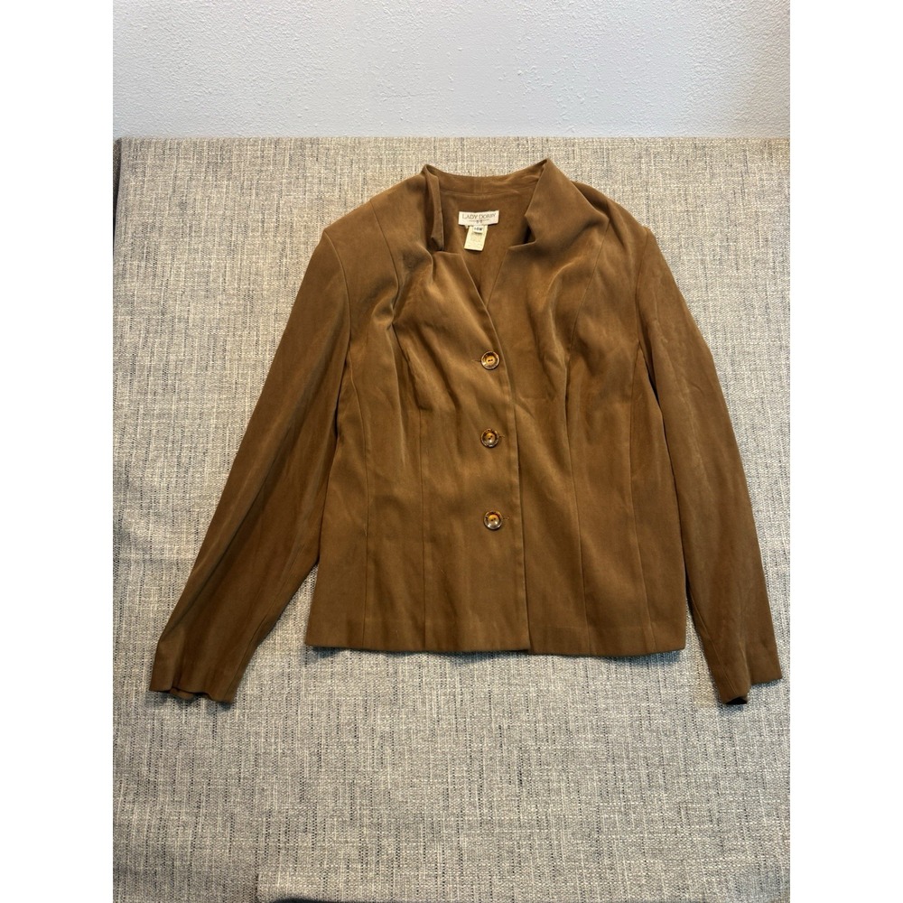 Lady Dorby Woman's Brown‎ Jacket/Blazer Size 14W